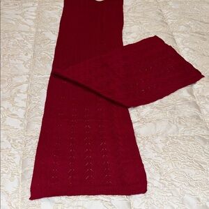 Red Knit Scarf